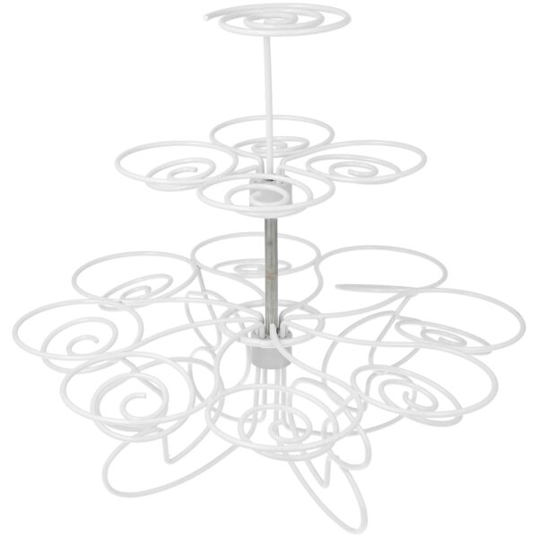 Metalowa patera na muffiny biała