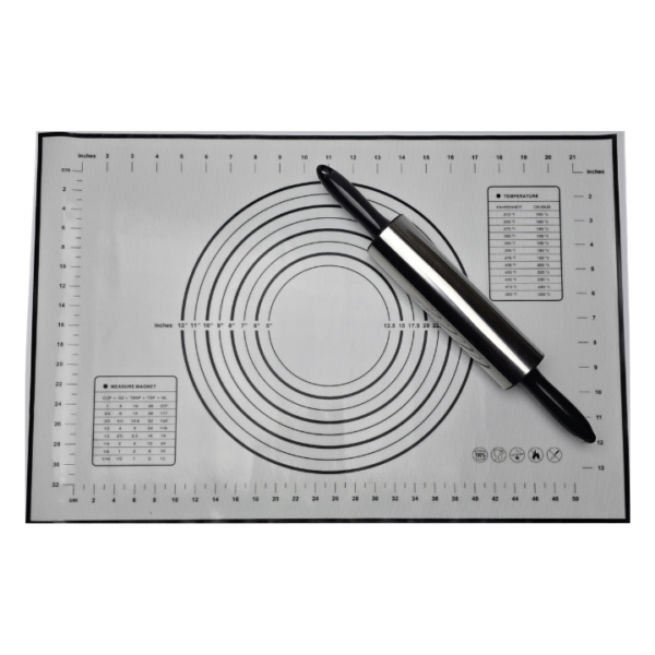 Silikonowa stolnica premium 60x40 cm + wałek do ciasta