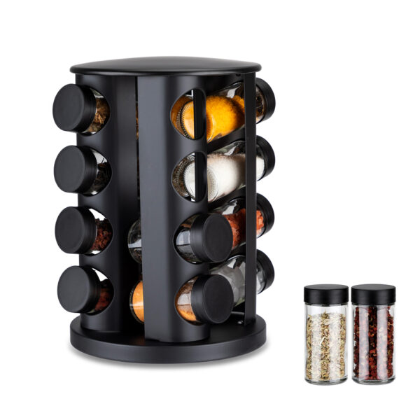 Organizer na przyprawy z obrotową podstawą 16 słoików