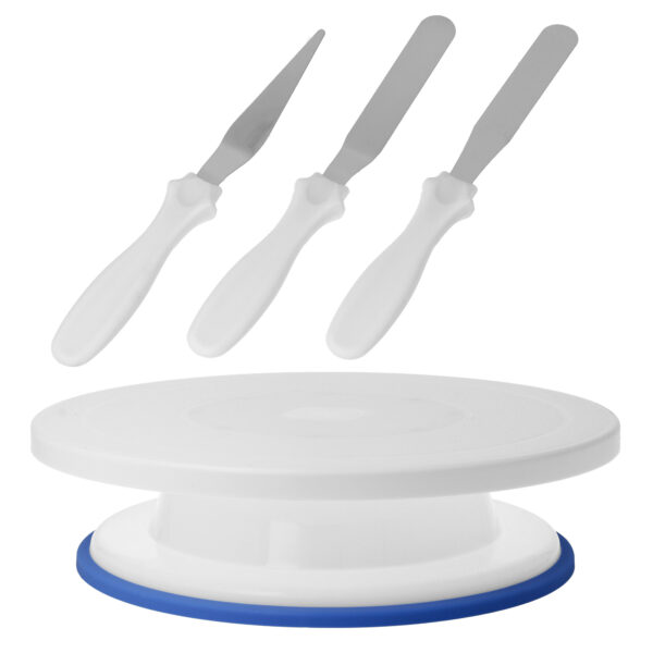 Patera obrotowa 28 cm ze szpatułkami