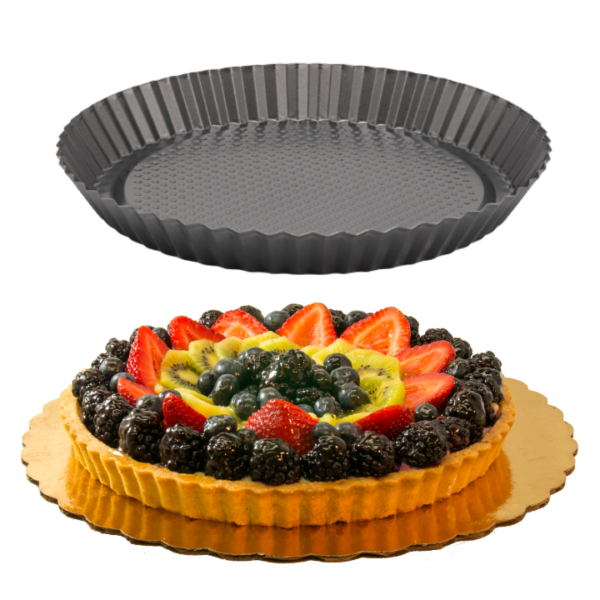 Okrągła forma do pieczenia tarty z wyjmowanym dnem 26 cm