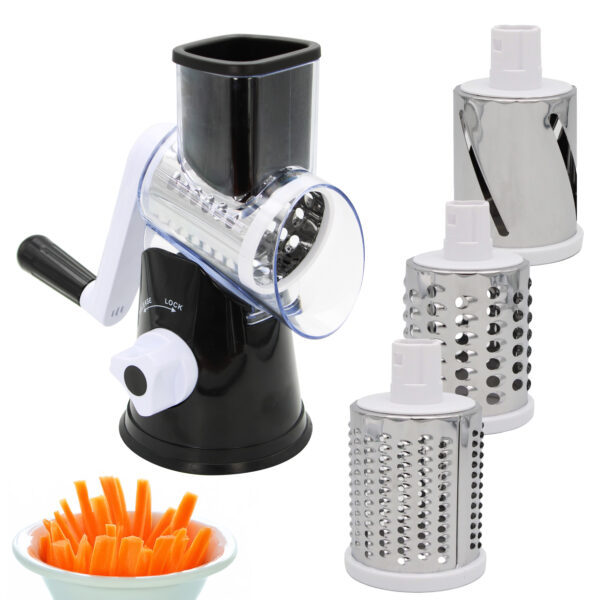 Ręczna maszynka bębnowa do tarcia tarka 3w1