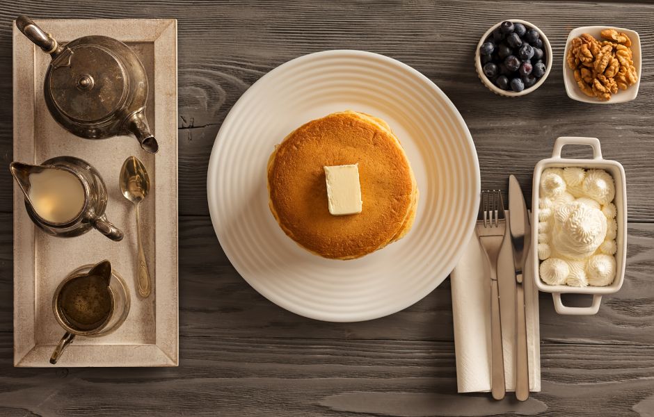 śniadanie z pancakes