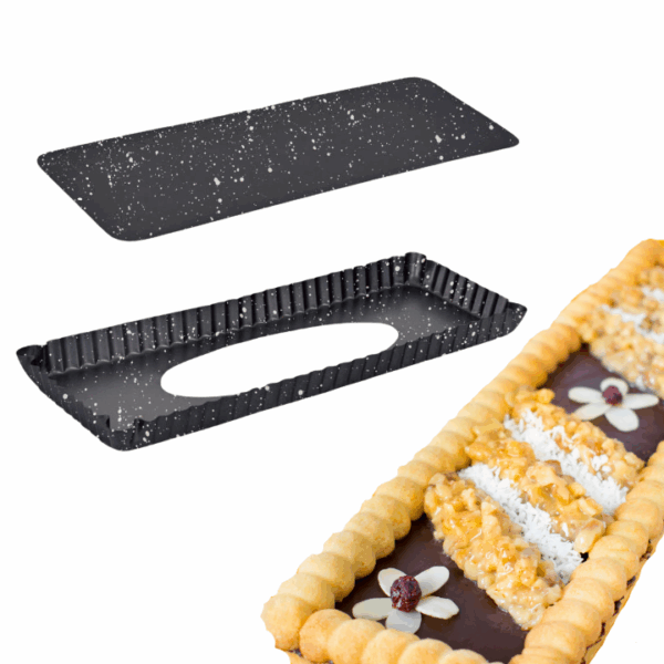 Blacha z wyjmowanym dnem do mazurka 36 x 13 cm