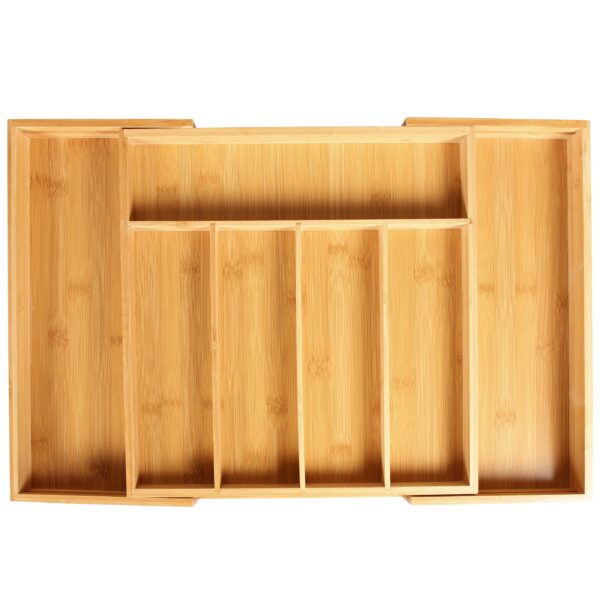 Regulowany organizer do szuflady bambusowy 35-55 x 37 x 5cm