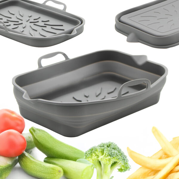 Wkład silikonowy składany do air fryera 22,6x15x5cm