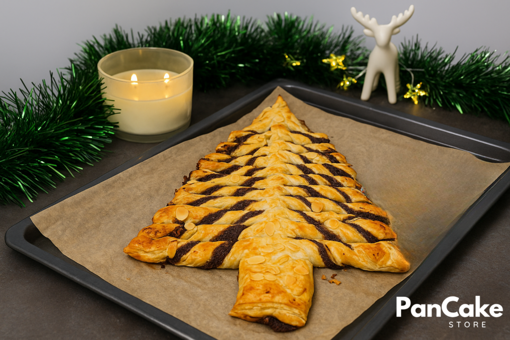 choinka makowa z ciasta francuskiego