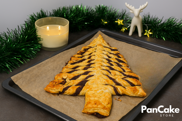 choinka makowa z ciasta francuskiego