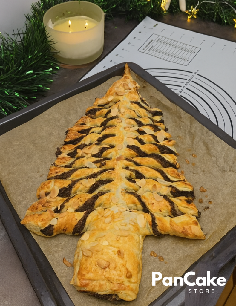 choinka makowa z ciasta francuskiego