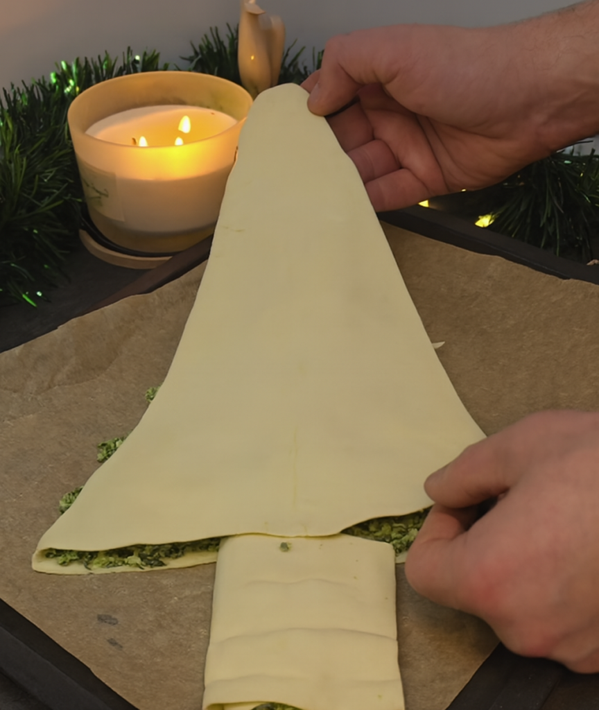 choinka z ciasta francuskiego